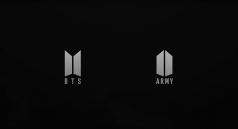 image showing the logos for BTS and the fandom ARMY