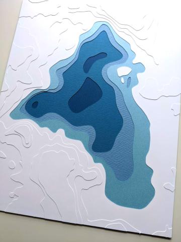 photo of a Forest Lake, New Hampshire cut paper artwork